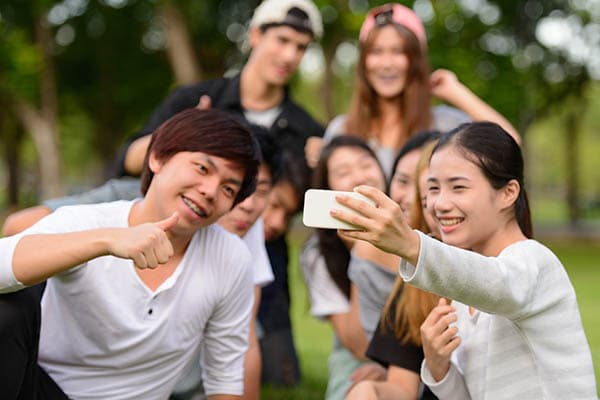 young group selfie